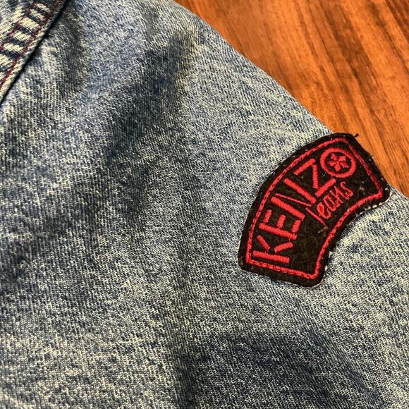 Vintage Kenzo Jeans Mens Denim Trucker Jacket w/ Quilted Zip Vest Size L RARE - Picture 4 of 13